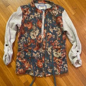 Anthropologie Saturday Sunday Delwyn Floral Sweater Jacket